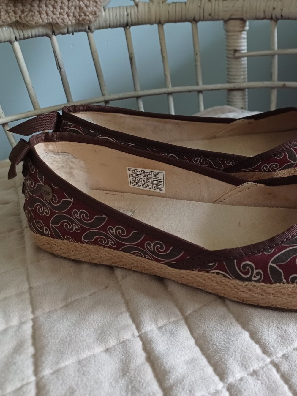 UGG Womens Shoes Flats Indah Marrakech Espadrilles Size 9 - Picture 3 of 13